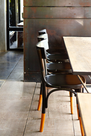 three chair in modern style coffee shopの写真素材