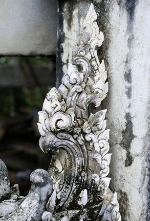 stucco work of thai flame pattern,Phayao temple,Thailandの写真素材