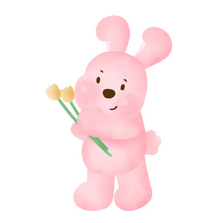 Easter day greeting card ,Handraw easter day water color illustratorのイラスト素材