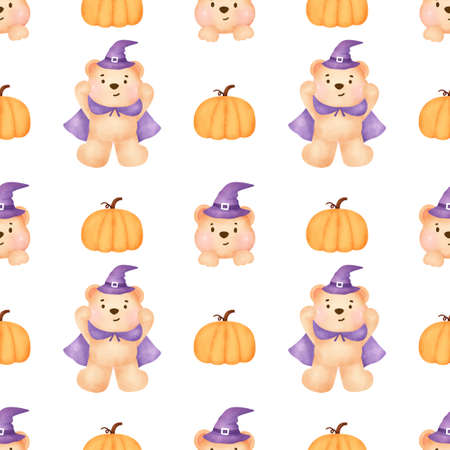 seamless patterns with cute teddy bear take a shhowerの写真素材