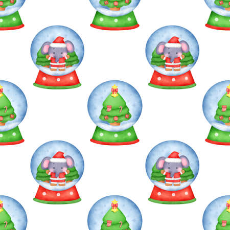 Hand drawn  Happy Christmas seamless pattern.の写真素材