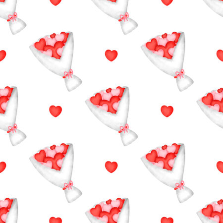 valentine's day seamless patternの写真素材