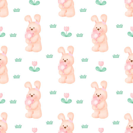 cute Easter day  seamless patternの写真素材