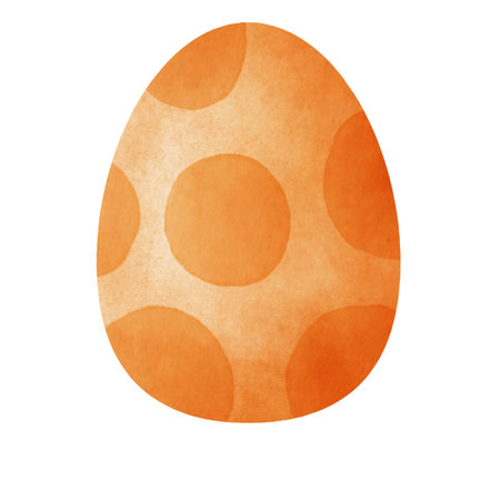 Watercolor Easter egg isolated on a white background. Vector illustration.の写真素材