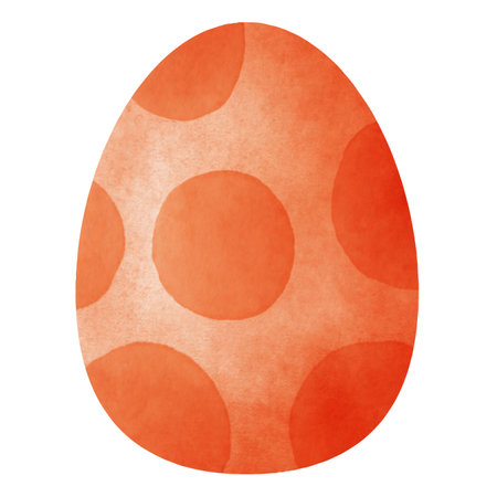 Watercolor Easter egg isolated on a white background. Vector illustration.の写真素材