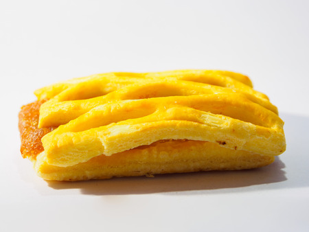 cute pineapple pine it so delicious and soft tongue in white backgroundの写真素材