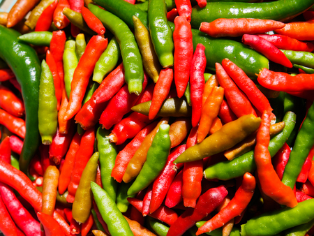 hot chili peppers as a backgroundの写真素材