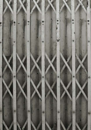 Old Steel doors stretch gray colorの写真素材