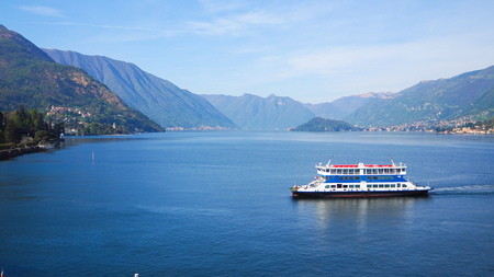 Ferry ride at Lake Como Bellagioのeditorial素材