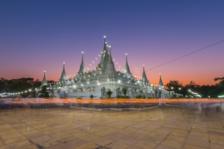 Buddhist in Thailand come pray in Magha Puja Day at Asokaram Temple, Samutprakarn Province, Thailandの写真素材