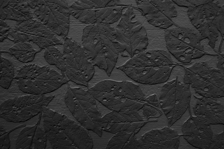 white ceament texture with leaf pattern white background wall.