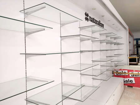 Department stores in Buriram, Thailand on April 4, 2020. The various stores in the mall were closed during the 3 - 30 April 2020 curfew. To prevent the spread of the Covid 19 virus.のeditorial素材