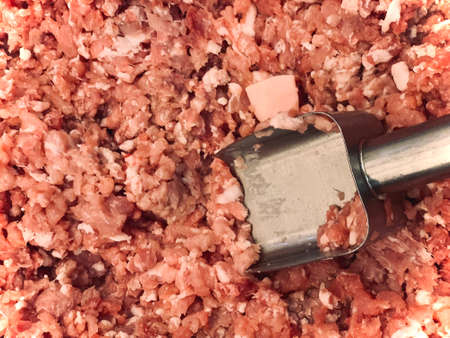 Minced meat in small pieces to make it easier for the buyer to cook.