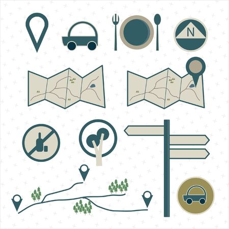 map iconsのイラスト素材