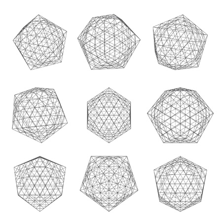 Geometry Wireframeのイラスト素材