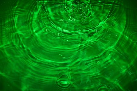 The round transparent water greenの写真素材