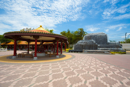 The beautiful Chinese Temple  at Supanburi in Thailandのeditorial素材