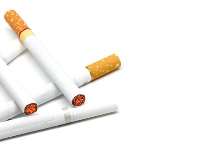 cigarette White background Smokeの写真素材