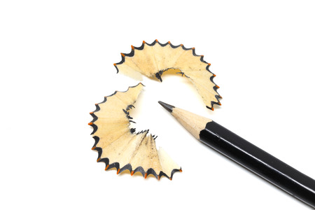 Drawing with a black pencilの写真素材