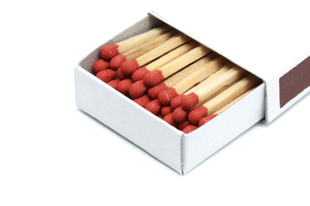 Wooden match in the boxの写真素材