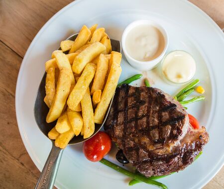 Grilled beef steak