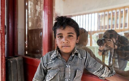 Leh Ladakh , India - August 8: Unidentified Children in leh market 8, 2015のeditorial素材