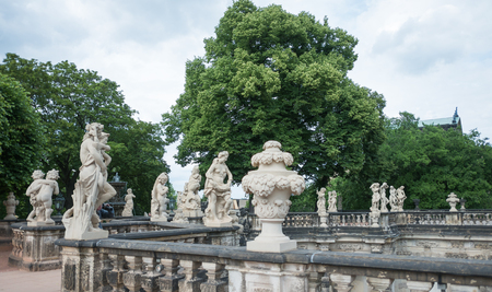 Richly sculptured Rampart Pavilion. Zwinger Palace - Dresden , Germanyのeditorial素材