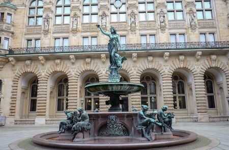 Hamburg city hall - Rathaus. Germanyのeditorial素材