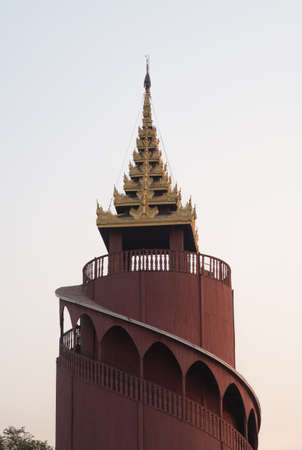 Tower in Mandalay Royal Palace, Myanmarのeditorial素材