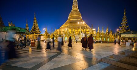 Yangon, Myanmar -  February 23: Shwedagon Pagoda in Yangon, Myanmar 23, 2017のeditorial素材