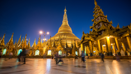 Yangon, Myanmar -  February 23: Shwedagon Pagoda in Yangon, Myanmar 23, 2017のeditorial素材