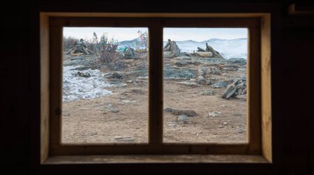 Windows with winter view