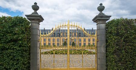 HANNOVER, GERMANY - 31 July, 2015 : Grand Cascade in Royal Gardens of Herrenhausen in Hannover, Germany on 31 July , 2015のeditorial素材