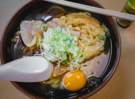 Japanese ramen noodles soup with pork meat, Takayama, Japanの写真素材