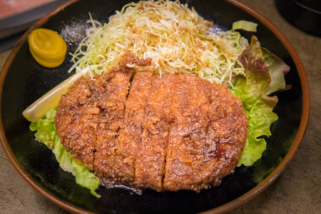 Japanese pork cutlet Tonkatsu, Takayama, Japanの写真素材