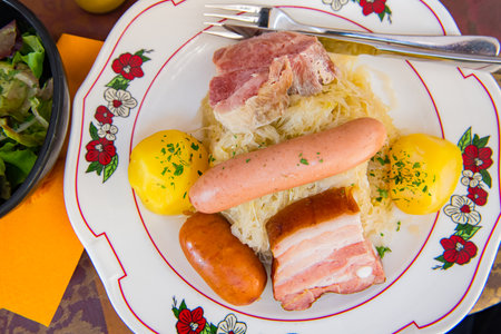 Sauerkraut With Mixed Meats and Sausagesの写真素材