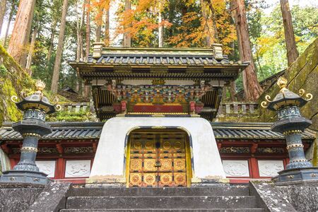 Nikko , Japan - Taiyu-in temple gate in the World heritage site, Nikkoのeditorial素材