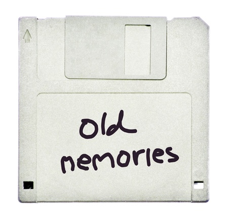 Old Floppy disc with isolate white background