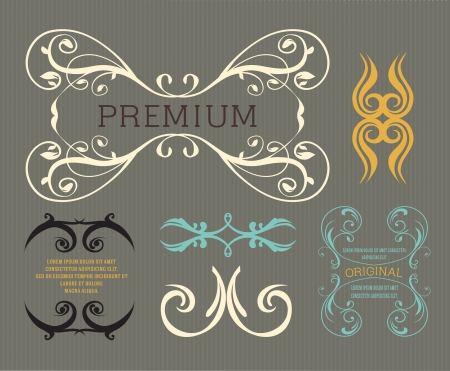 Vintage label for retro banners のイラスト素材