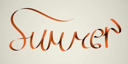  summer  handmade calligraphy, vector EPS10のイラスト素材