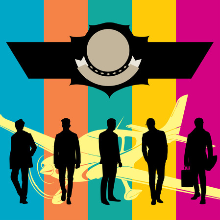 silhouettes of Menのイラスト素材