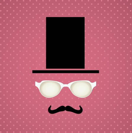 mustache, hat and glasses vector, EPS 10のイラスト素材