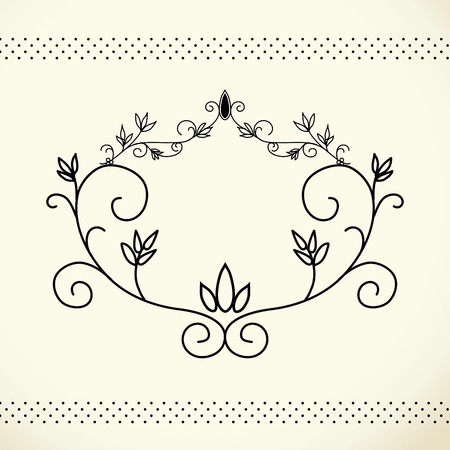 floral frame vintage, EPS 10のイラスト素材