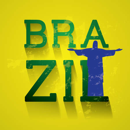 Typo vector with word "Brazil"のイラスト素材