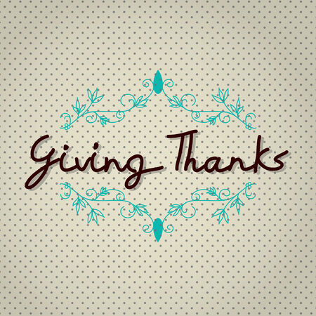 Typo vector with word "Giving Thank"のイラスト素材