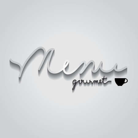 menu gourmet typo vector, EPS 10のイラスト素材