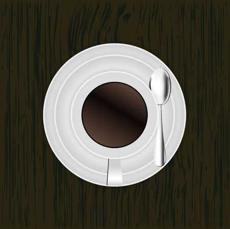 Top view of coffee cupのイラスト素材