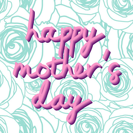 Typo vector with word "happy mother's day"のイラスト素材