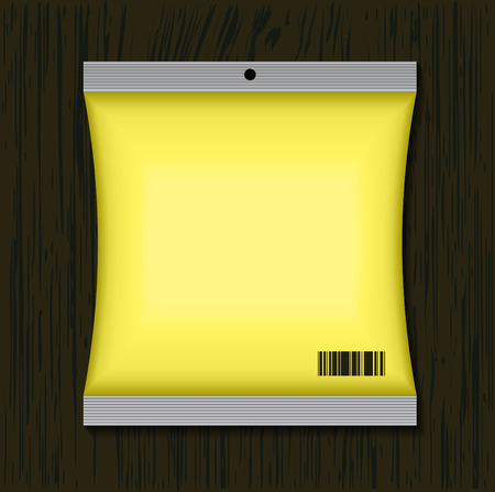 packaging design on wood background , Eps 10のイラスト素材