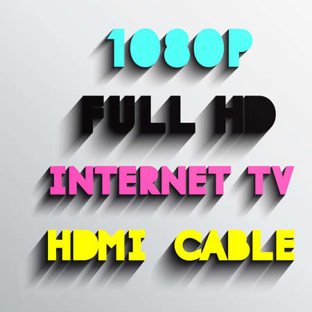 Set of internet tv typo vector, Eps 10